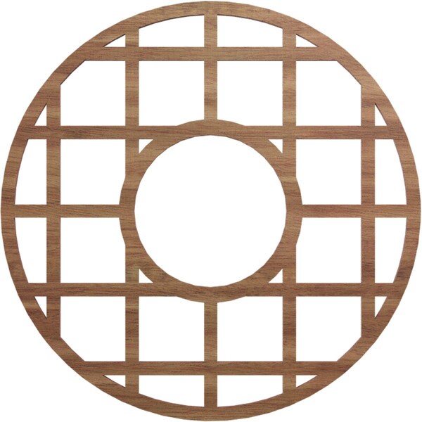 Ekena Millwork O'Neal Wood Fretwork Pierced Ceiling Medallion, Walnut, 18"OD x 6 1/2"ID x 3/8"T CMWP18X18X0375ONWA - main